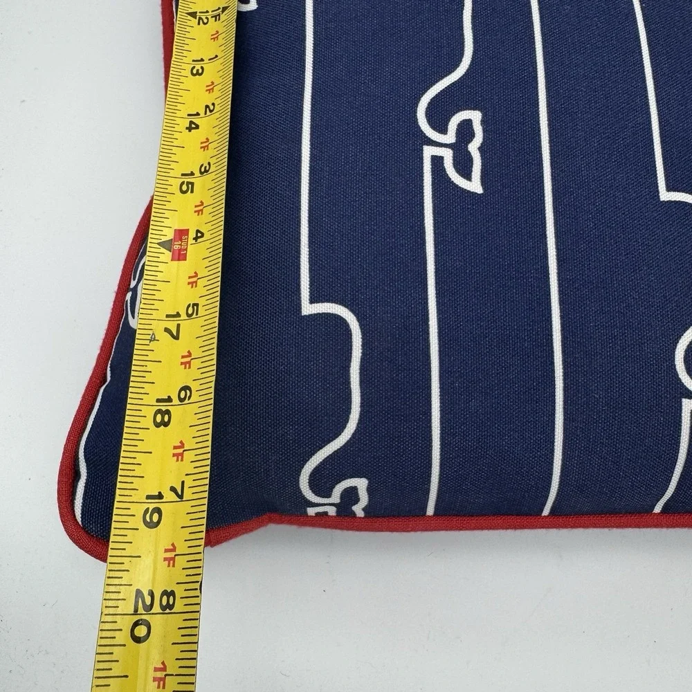 Vineyard Vines Target 14x20 Whale Line Lumbar Pillow Red White Navy Home